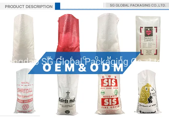 GRS SGS mayorista de fábrica certificada polipropileno virgen BOPP laminado 25kg 50kg PP saco vacío tejido arroz maíz grano alimentación semilla azúcar harina trigo bolsa de embalaje